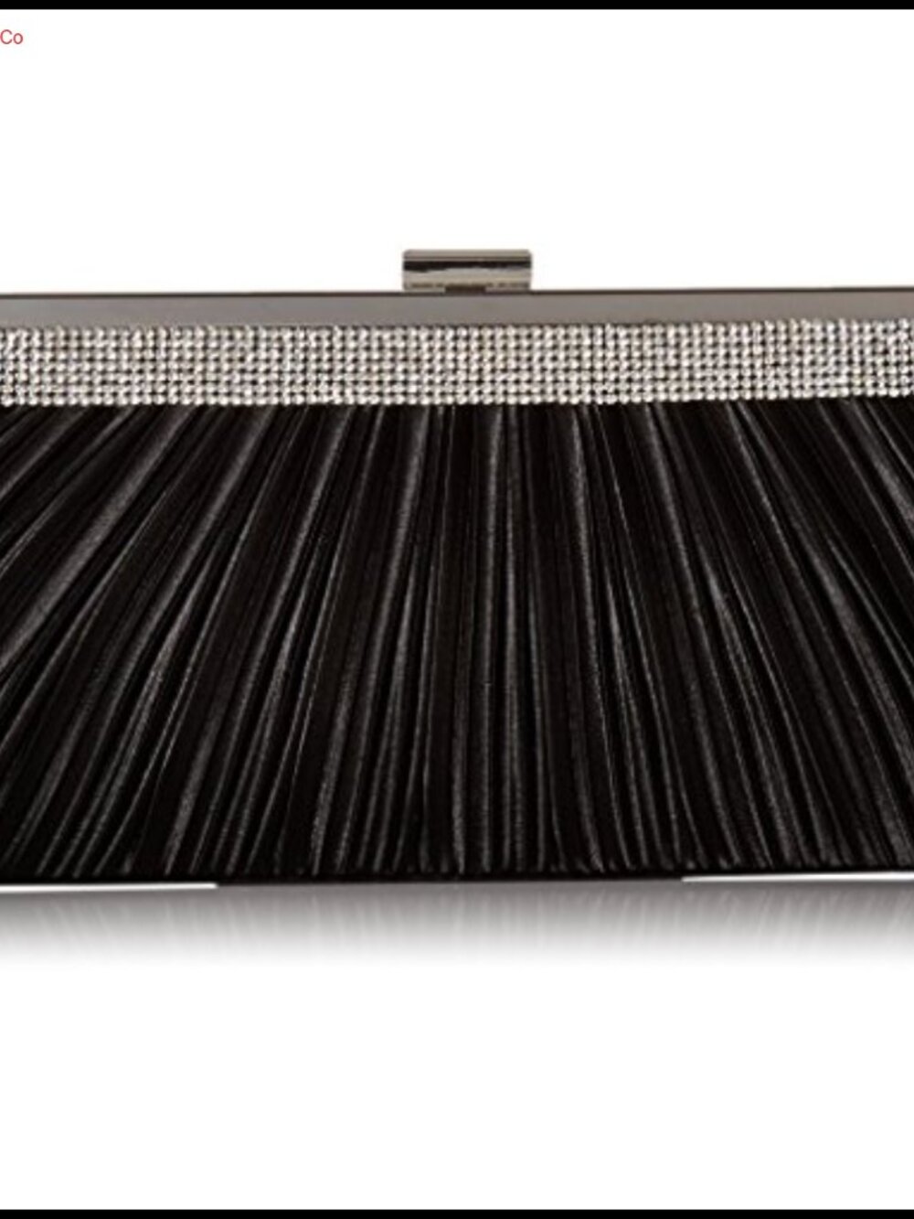 Satin Rhinestone Evening Clutch with Crossbody Chain & Snap Closure